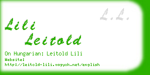 lili leitold business card
